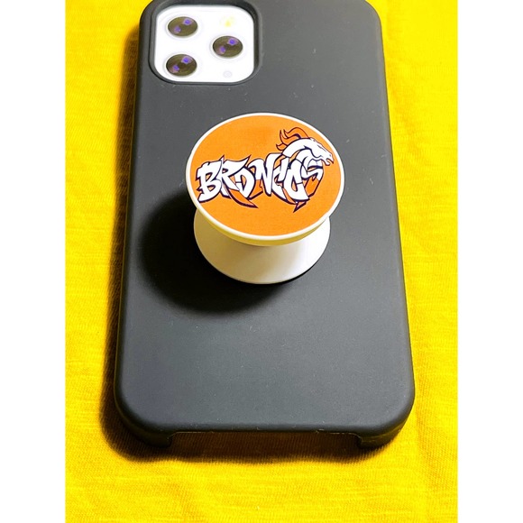 Broncos Font Football Pop Up Phone Accessory With Super Sticky Glue - Picture 4 of 5